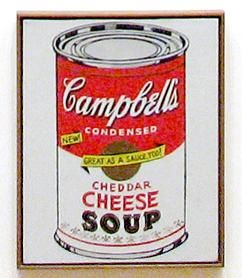 Cheddar Cheese crop from Campbells Soup Cans MOMA