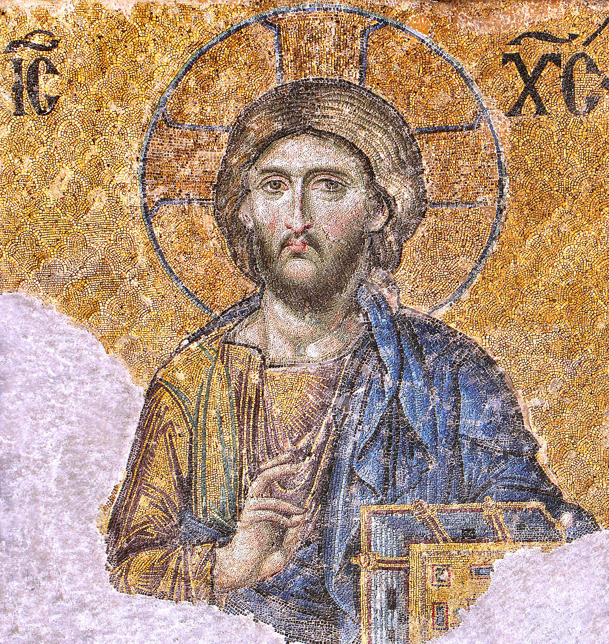 Christ Pantocrator mosaic from Hagia Sophia