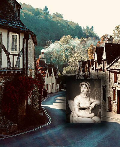 English Hamlet with Jane Austen (inset)