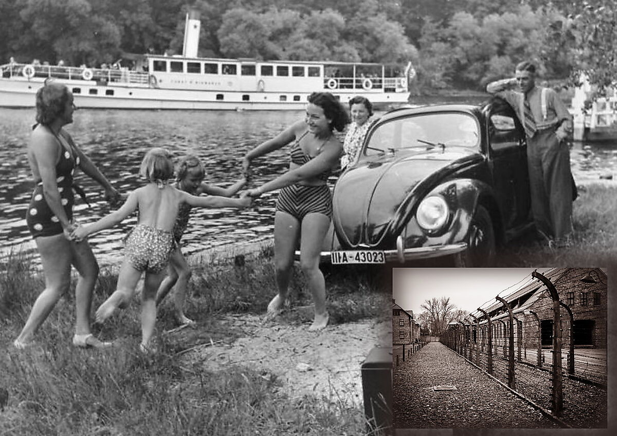 German Family, Volkswagen, Auschwitz I