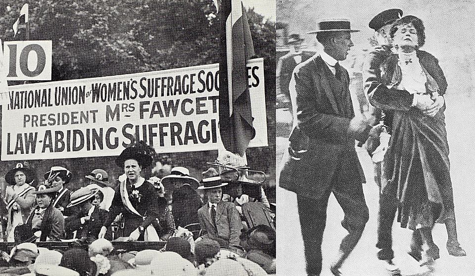 Law-abiding Suffragists vs the Suffragettes