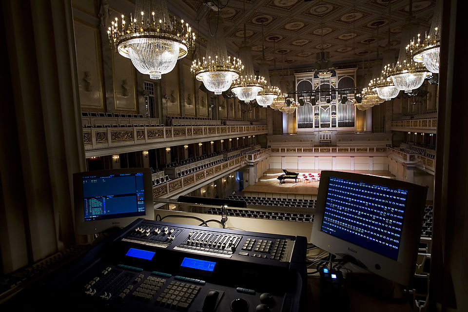 Light control room at the main hall in the Konzerthaus Berlin, Germany