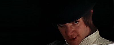 Malcolm McDowell as Alex DeLarge in Stanley Kubrick’s ‘A Clockwork Orange’ (1971)