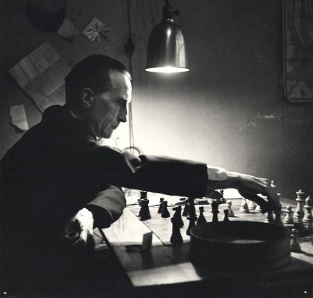 Marcel Duchamp Playing Chess