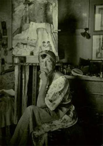 Marianne Werefkin in her studio. Ascona 1925-1930