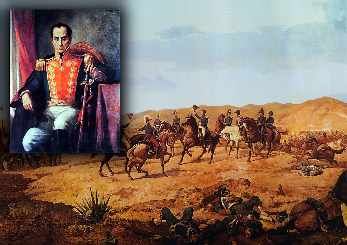 Martín Tovar y Tovar, Battle of Ayacucho (1824); Simón Bolívar (Inset)