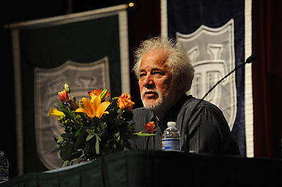 Michael Ondaatje at Tulane Oct 2010 flowers