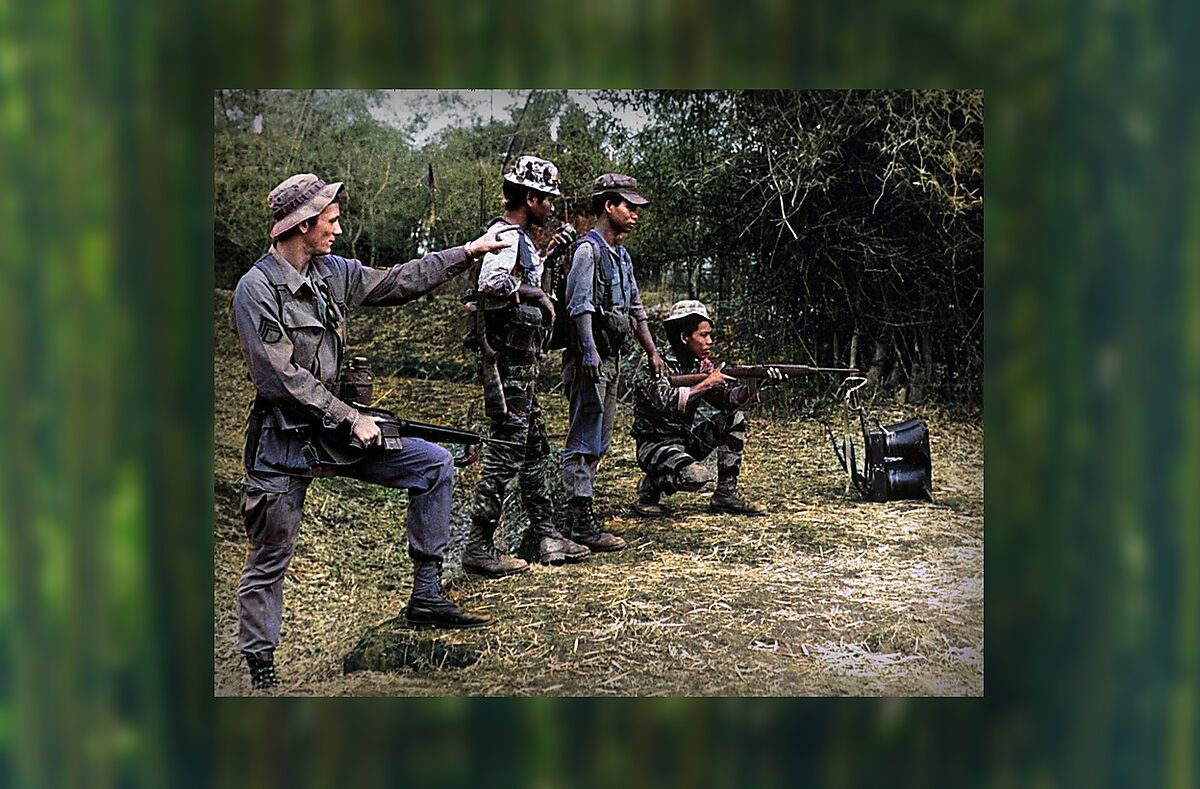 Montagnards training with US Army Rangers