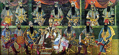 Painting of Agha Mohammad Khan with his men