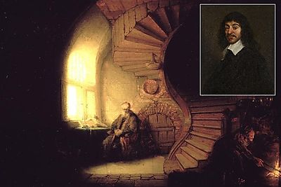 Philosopher in Meditation and René Descartes (inset)