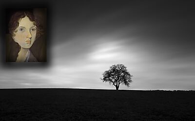 The Yorkshire Moors and Emily Brontë (inset)