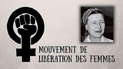 Women's Liberation Movement (France) and Simone de Beauvoir (inset)